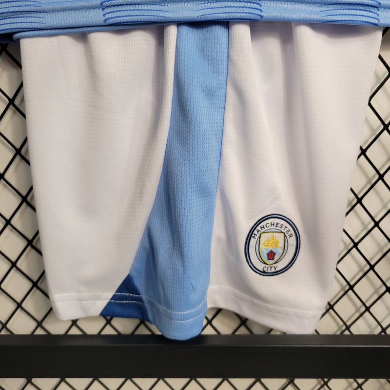 Kit Infantil Tailandesa 1.1 - Camisa Manchester City Home 23/24 s/n° Torcedor Puma Masculina