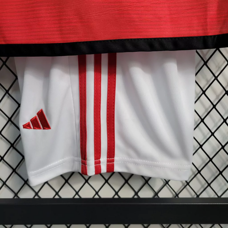 Kit Infantil Tailandesa 1.1 - Camisa Flamengo I 23/24 s/n° Torcedor Adidas Masculina