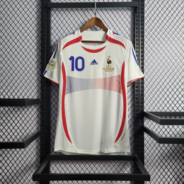 Retrô Tailandesa - Camisa Seleção França II 2006 Nº 10 - Torcedor Masculina