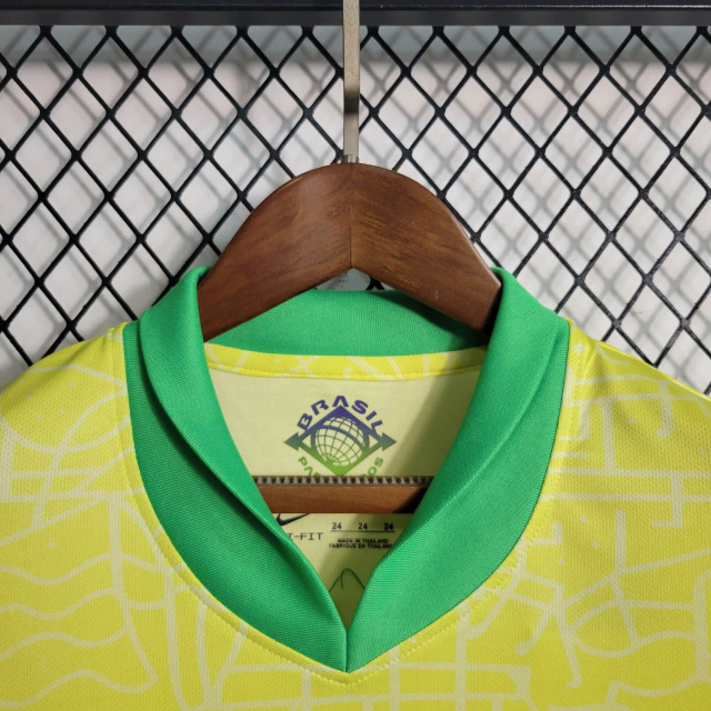Kit Infalntil Tailandesa 1.1 - Camisa Seleção Brasileira Pro I 24/25 s/nº - Torcedor Nike