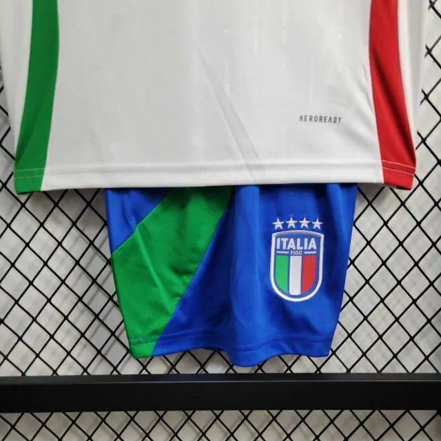Kit Infantil Tailandesa 1.1 - Camisa Seleção Itália Euro 24 II Away s/nº - Adidas Torcedor
