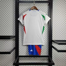 Kit Infantil Tailandesa 1.1 - Camisa Seleção Itália Euro 24 II Away s/nº - Adidas Torcedor