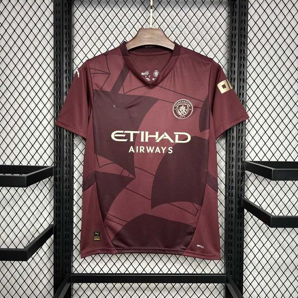 Versão Torcedor - Tailandesa -  Camisa Manchester City Third III 24/25 s/nº Masculina