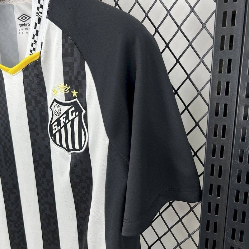 Versão Torcedor - Tailandesa - Camisa Santos II listrada 25/26 s/nº Umbro Masculina